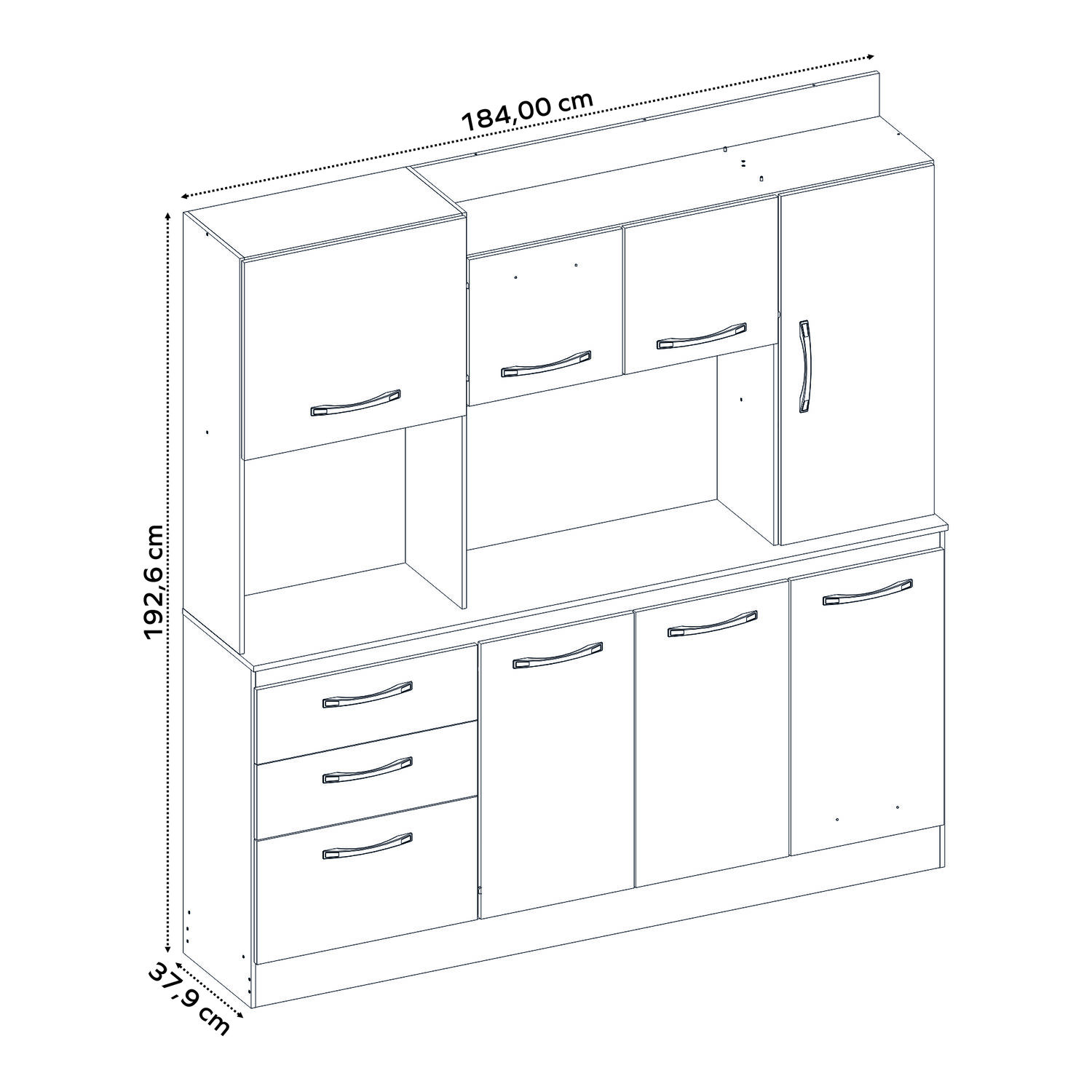 Mueble De Cocina Casaideal Tamara / 7 Puertas / 3 Cajones image number 5.0